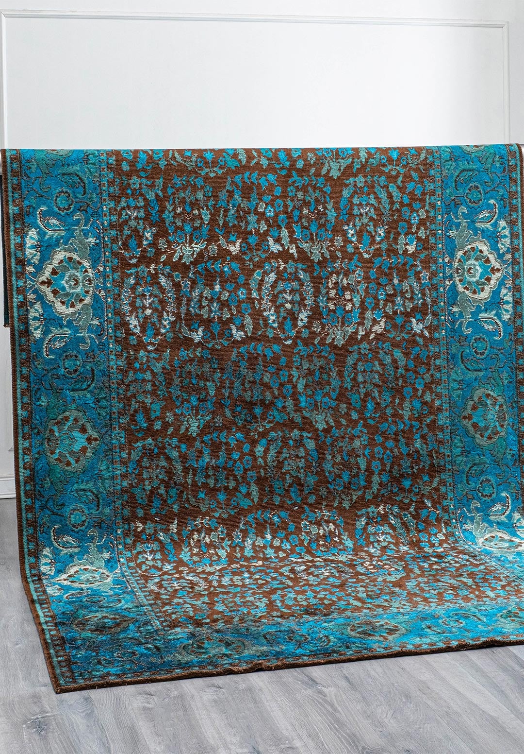 VINEA DARK BROWN - DARK TURQUOISE - DARK GREEN - CYAN - RIVER GREEN RUG - 4