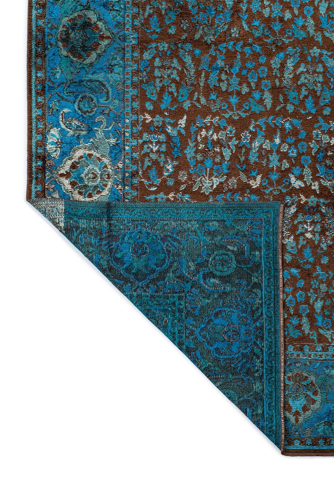 VINEA DARK BROWN - DARK TURQUOISE - DARK GREEN - CYAN - RIVER GREEN RUG - 3