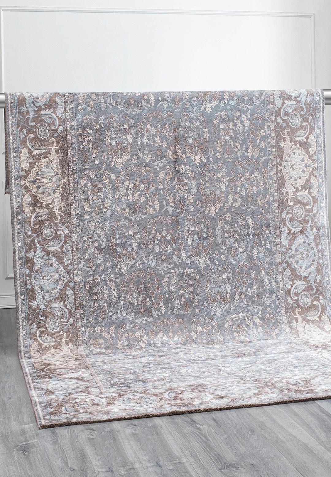 VINEA BLUE - ICE BLUE - BONE - DARK GREY - CREAM RUG - 4