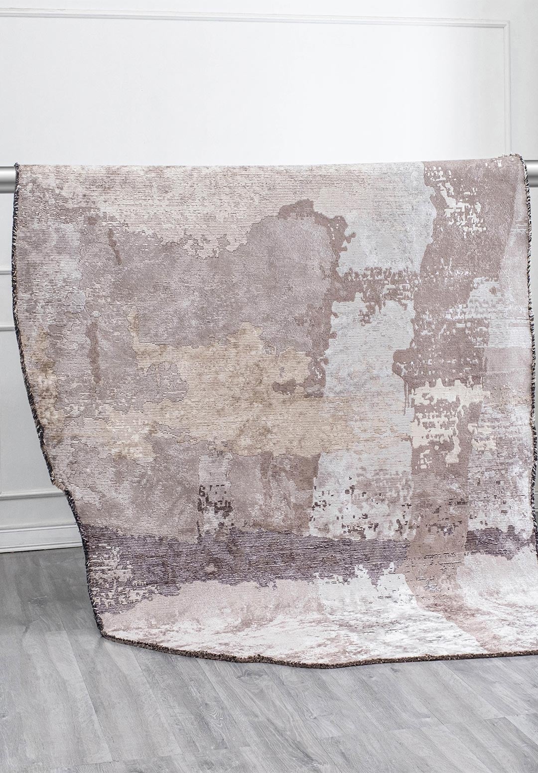 LUSH DARK GREY - LIGHT GREY - CHARCOAL - GREY - BEIGE - LIGHT CREAM RUG - 4