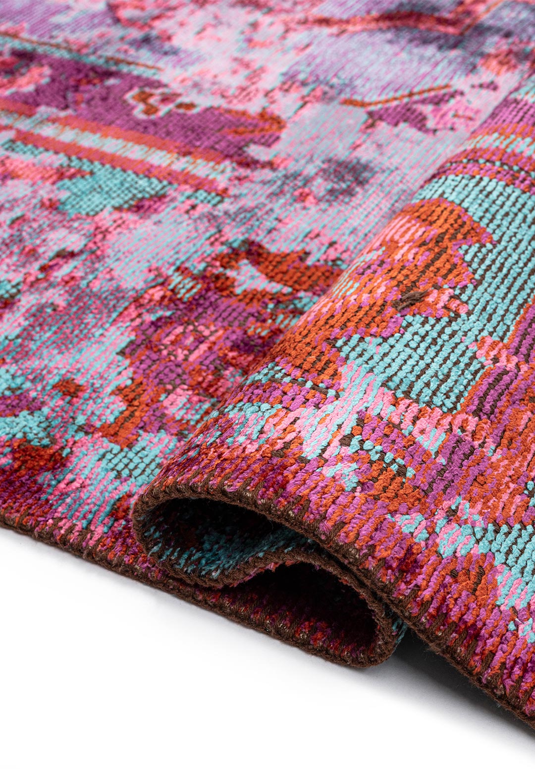 MONARCH ERA PURPLE - RUST - PINK - TURQUOISE RUG - 2
