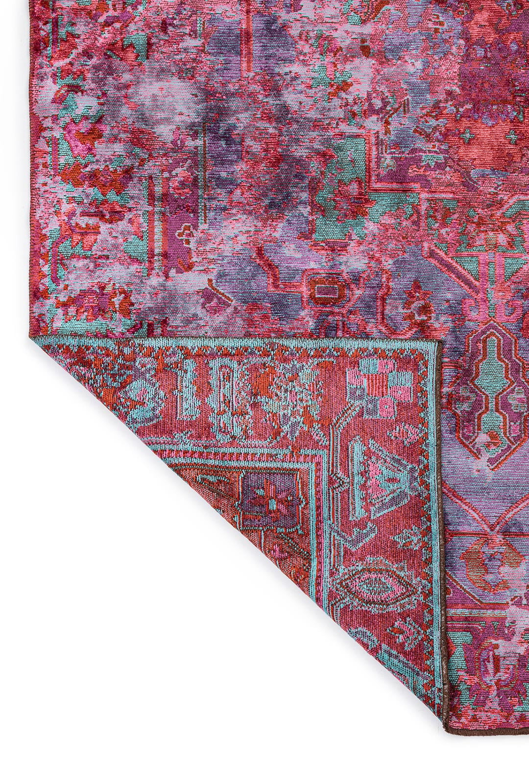 MONARCH ERA PURPLE - RUST - PINK - TURQUOISE RUG - 3