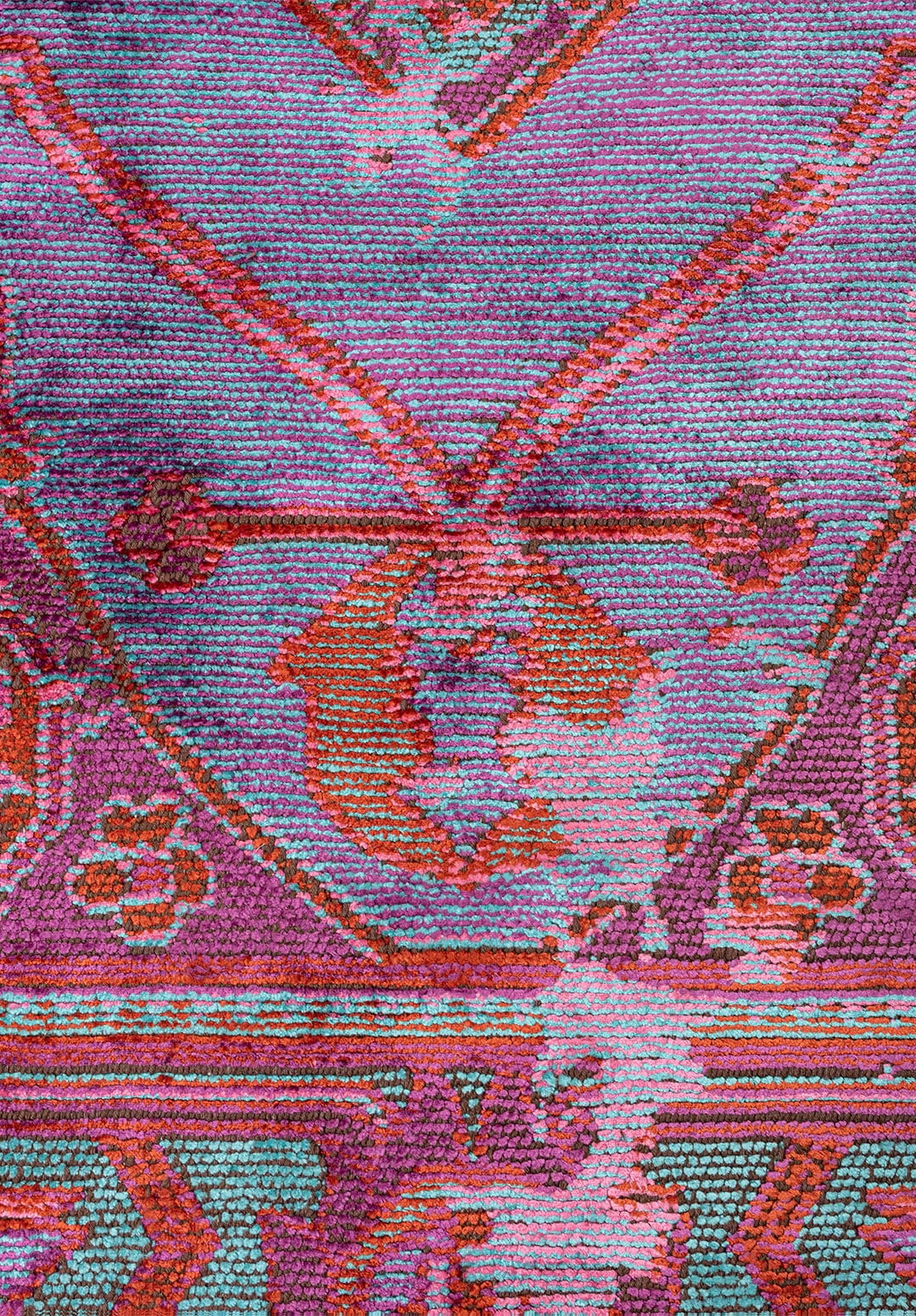 MONARCH ERA PURPLE - RUST - PINK - TURQUOISE RUG - 5