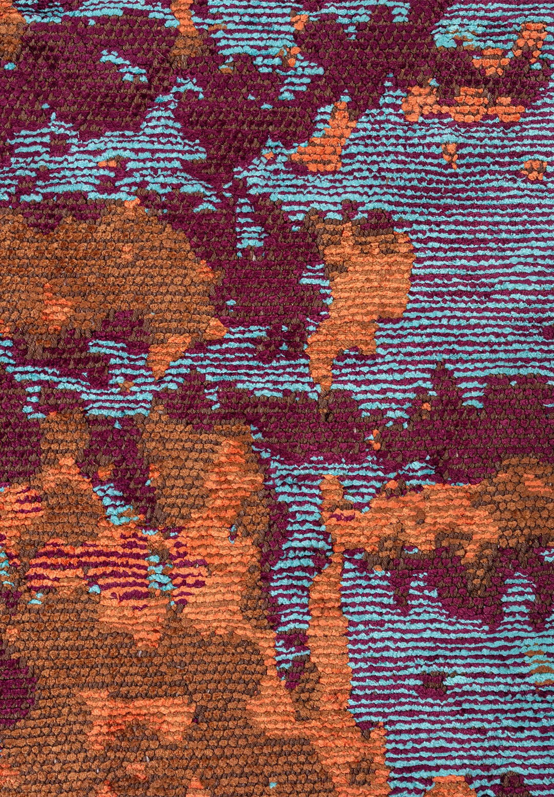 SPLENDOR ERA CACAO - PEACH - DARK DAMSON - TURQUOISE RUG - 5
