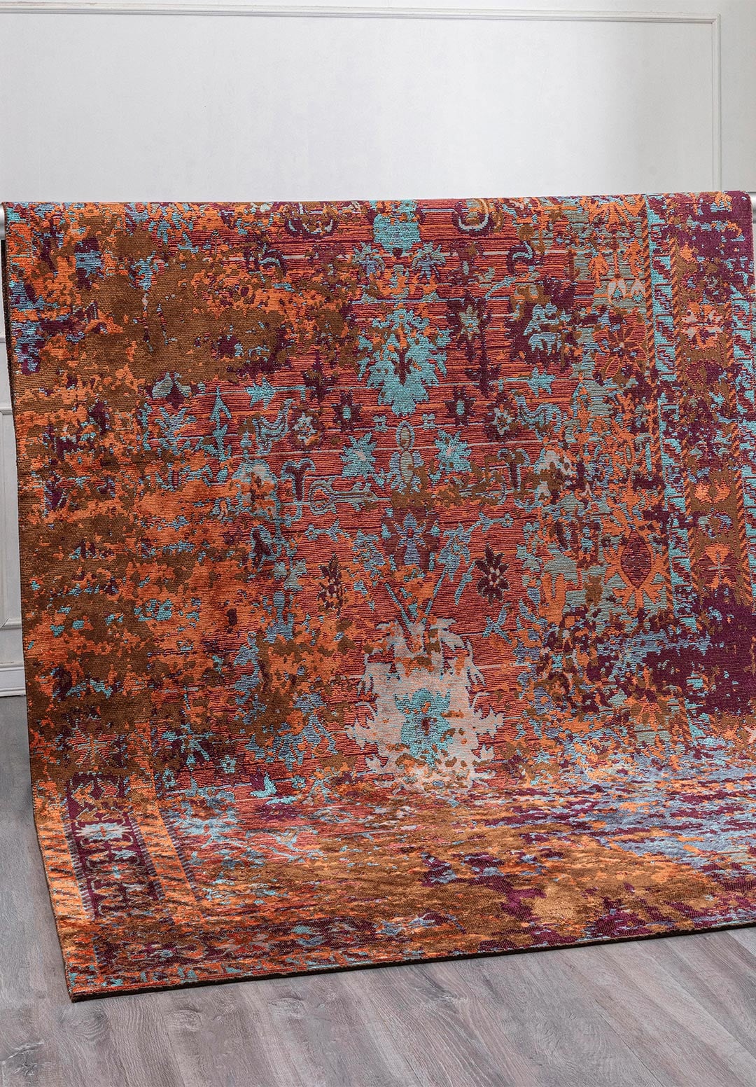 SPLENDOR ERA CACAO - PEACH - DARK DAMSON - TURQUOISE RUG - 4
