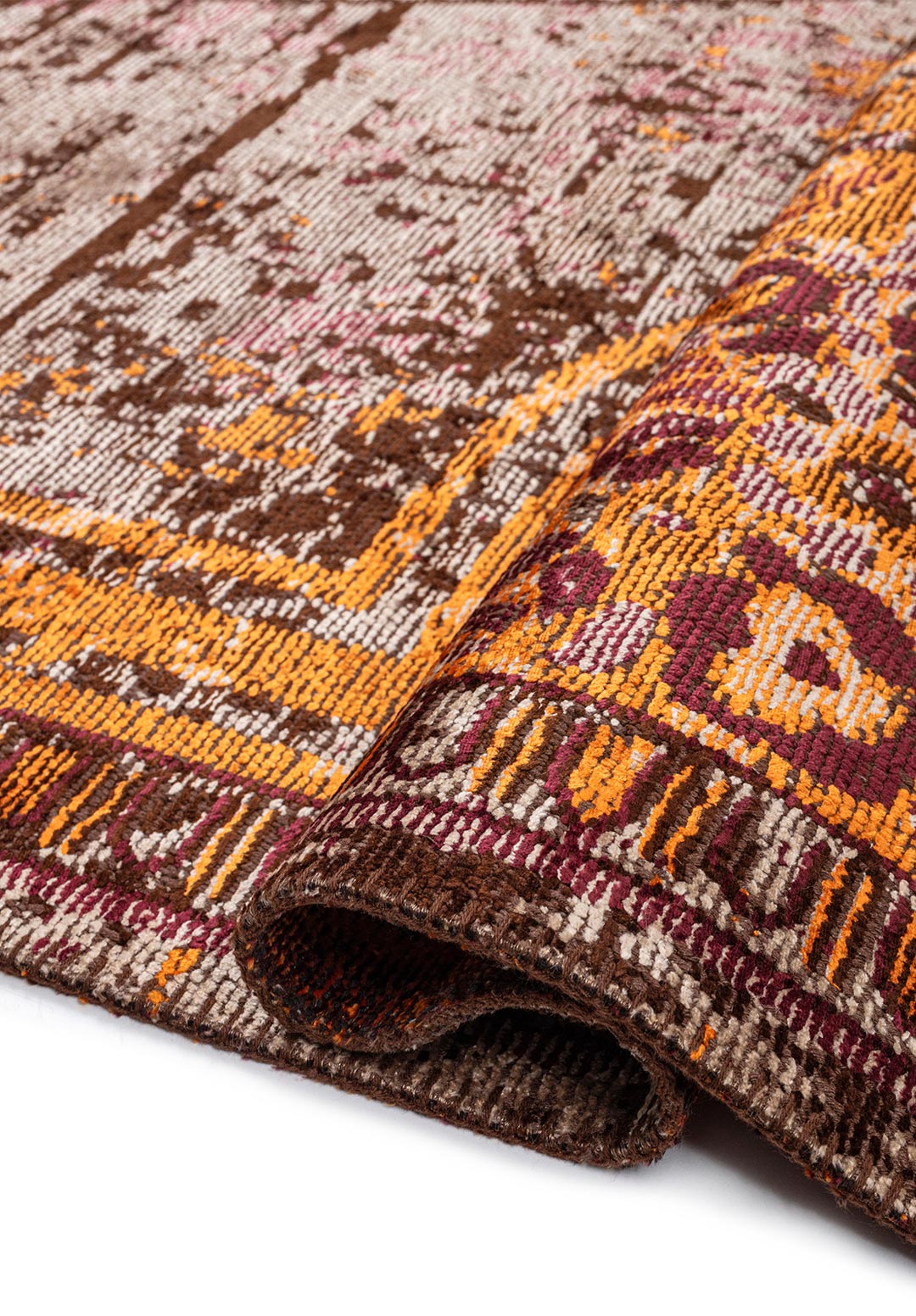 LEGACY CREAM - ORANGE - CHERRY - DARK BROWN RUG - 2