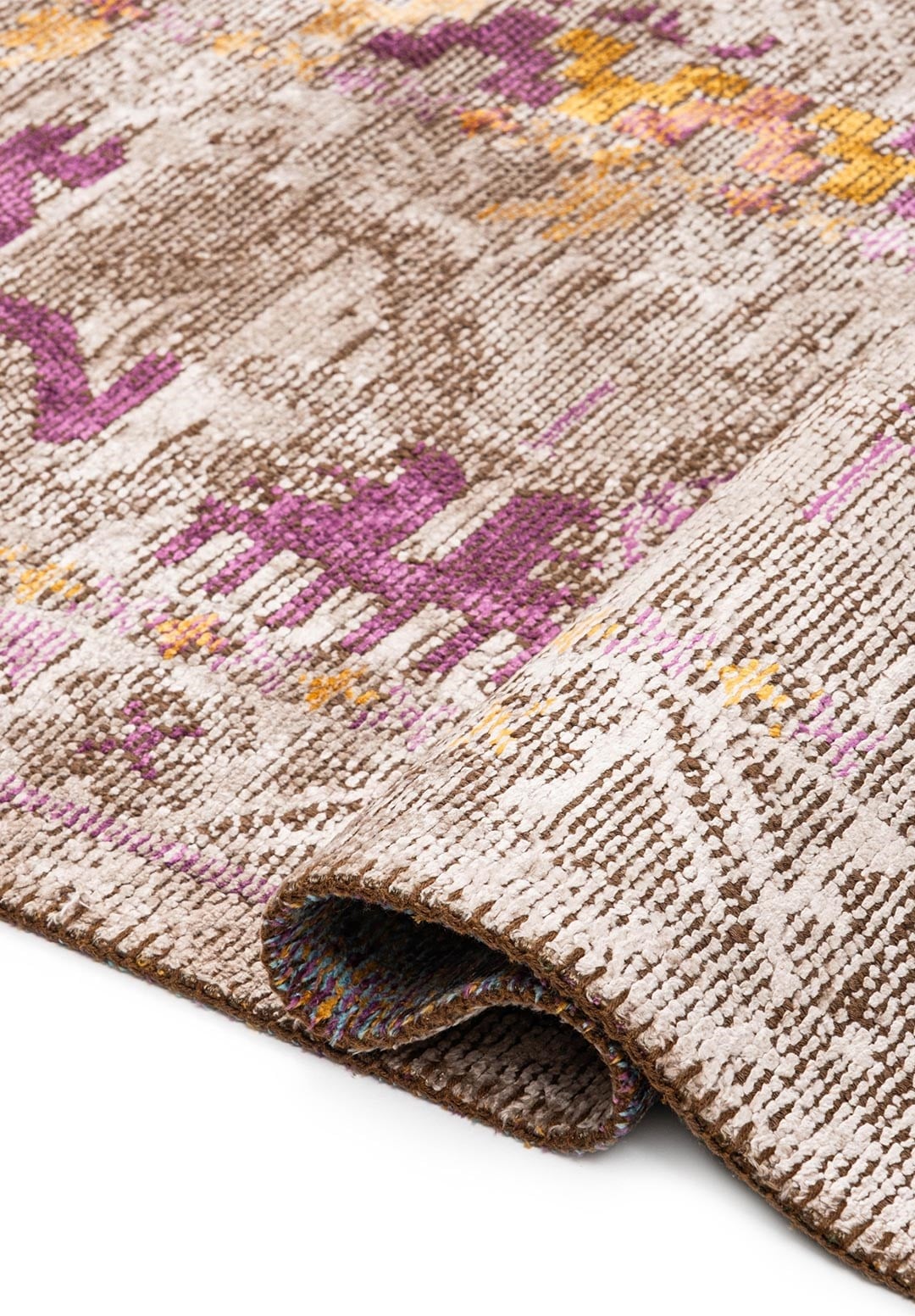 FOLK STONE - MUSTARD - FOREST GREEN - LIGHT CREAM - PURPLE - TURQUOISE RUG - 2