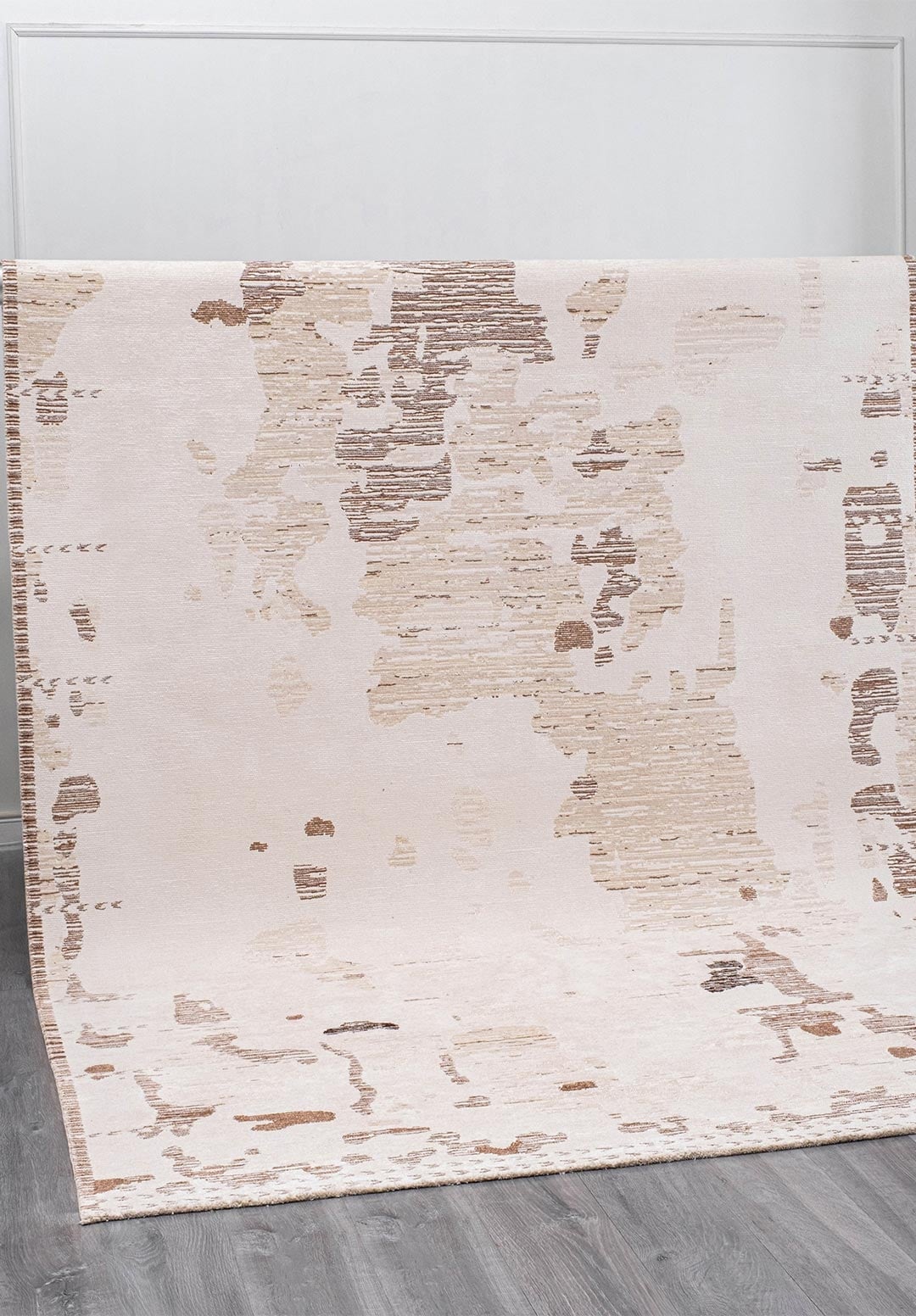 RIMA ECRU - CREAM - LIGHT CREAM - MOCHA - DARK BROWN RUG - 4