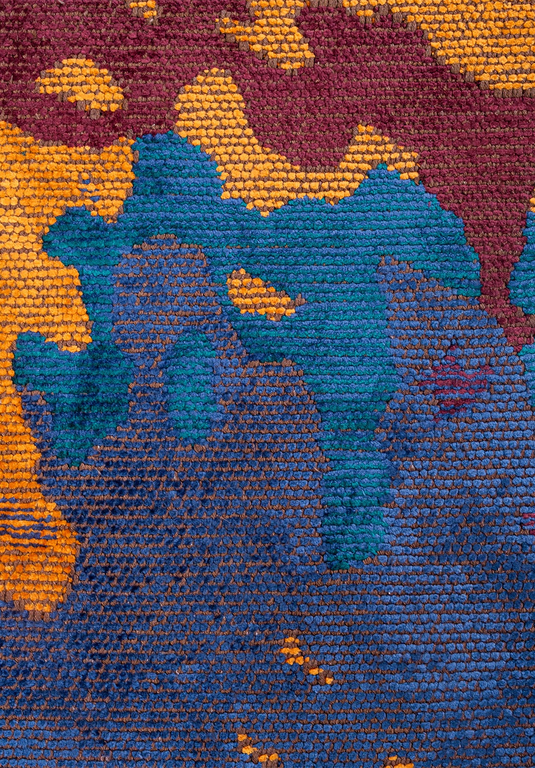 GAIA ORANGE - CHERRY - NAVY BLUE - DARK TURQUOISE RUG - 5