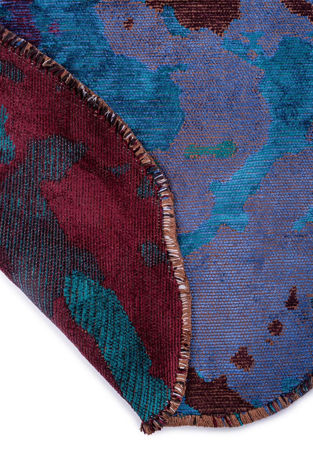 GAIA DARK BURGUNDY - CHERRY - NAVY BLUE - DARK TURQUOISE RUG - 3