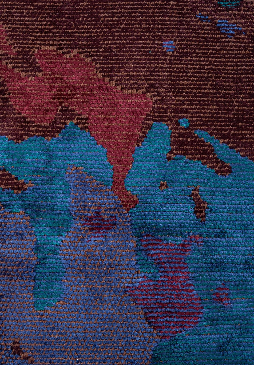 GAIA DARK BURGUNDY - CHERRY - NAVY BLUE - DARK TURQUOISE RUG - 5