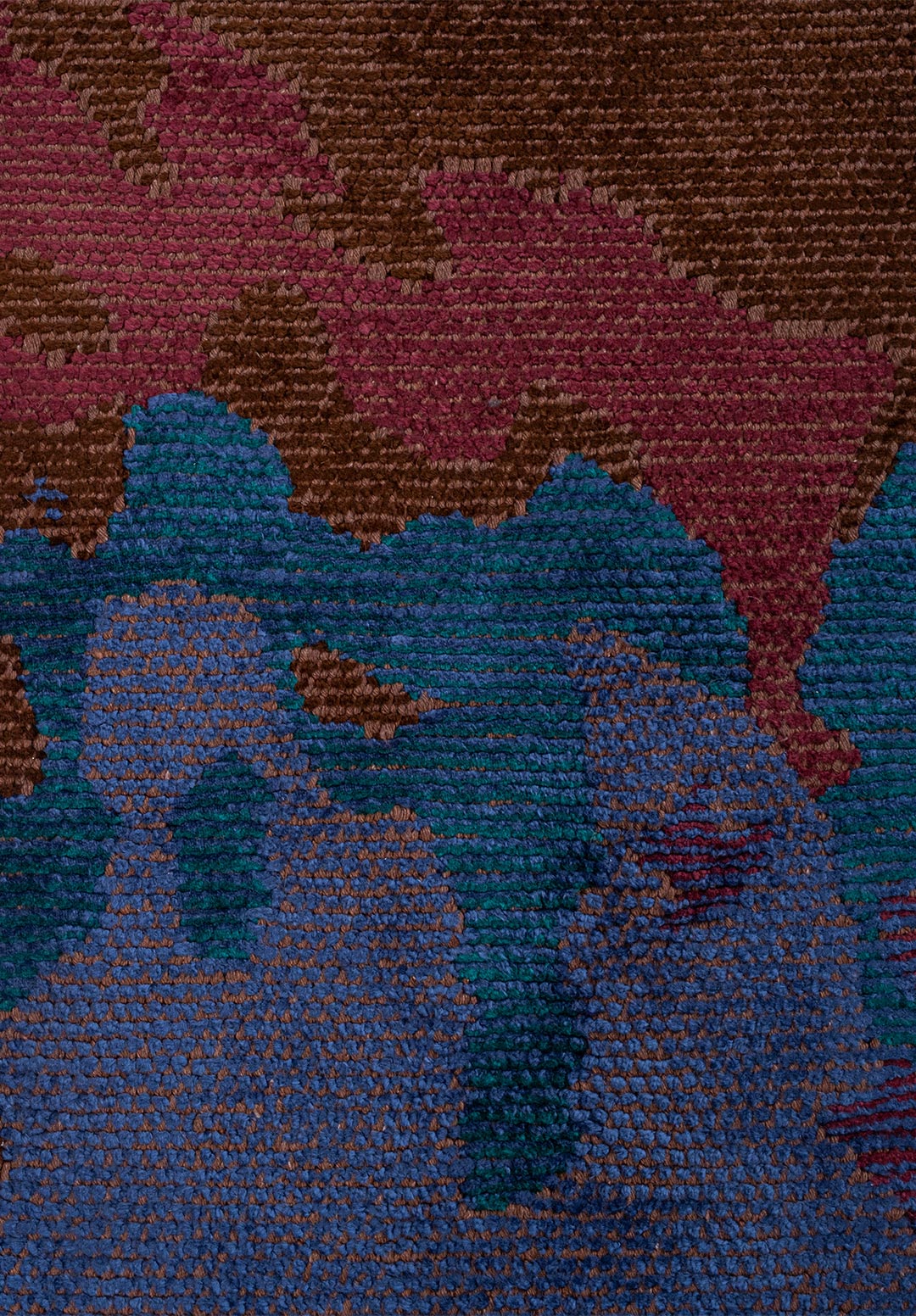 GAIA DARK BROWN - CHERRY - NAVY BLUE - DARK TURQUOISE RUG - 5