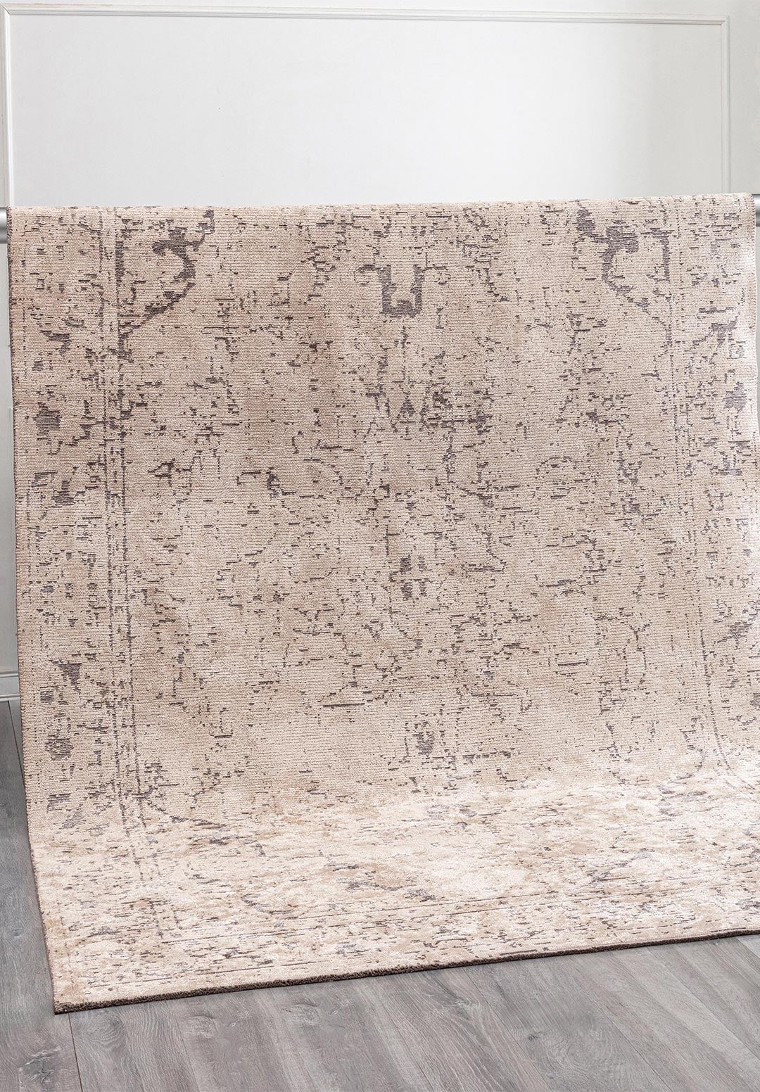 IVY CHARCOAL - CREAM RUG - 4