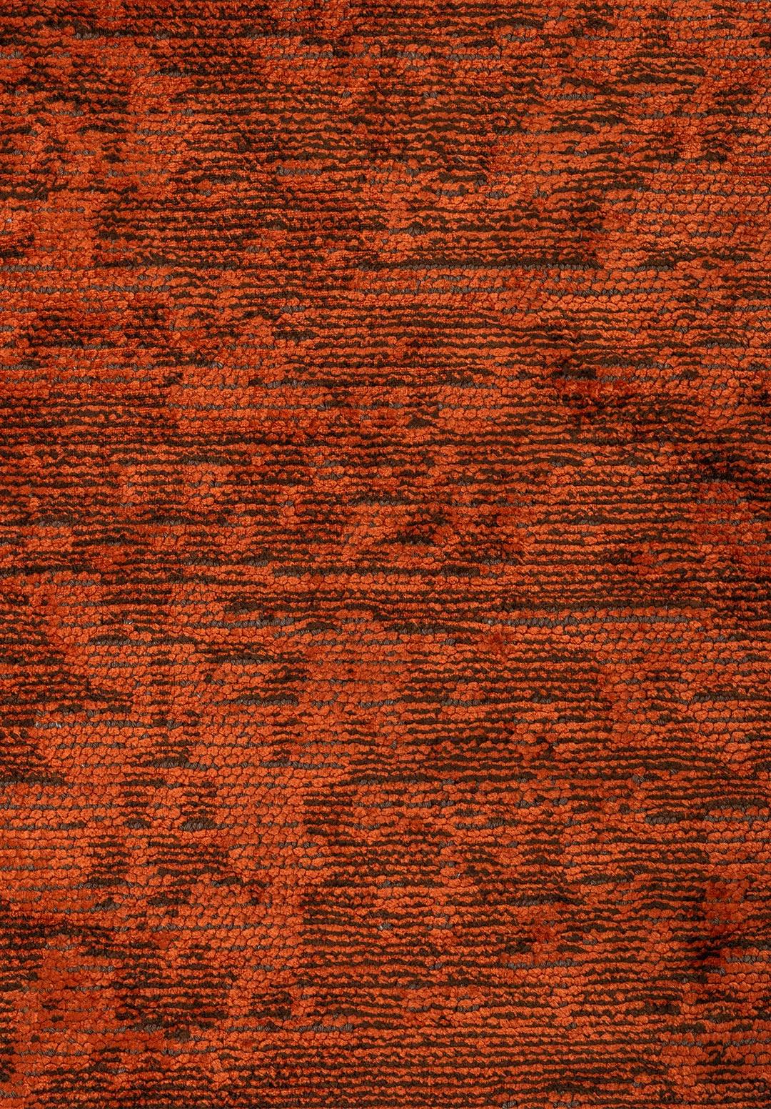 MEDALLION DARK BROWN - RUST RUG - 5