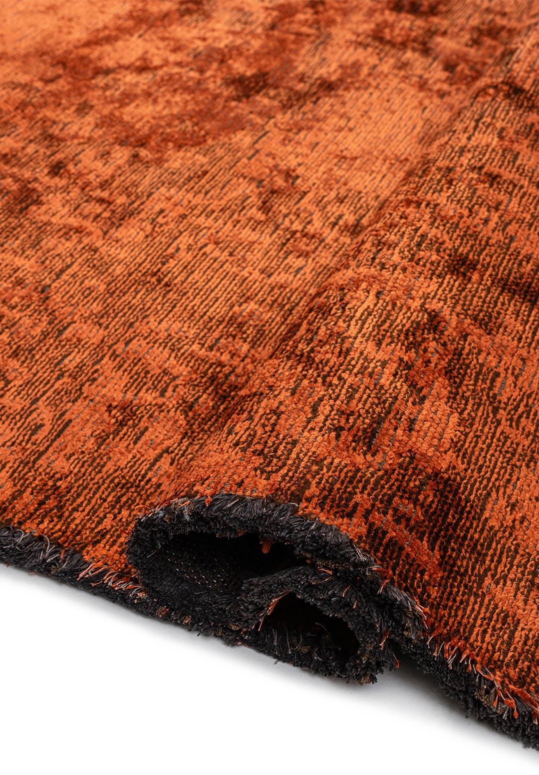 MEDALLION DARK BROWN - RUST RUG - 2
