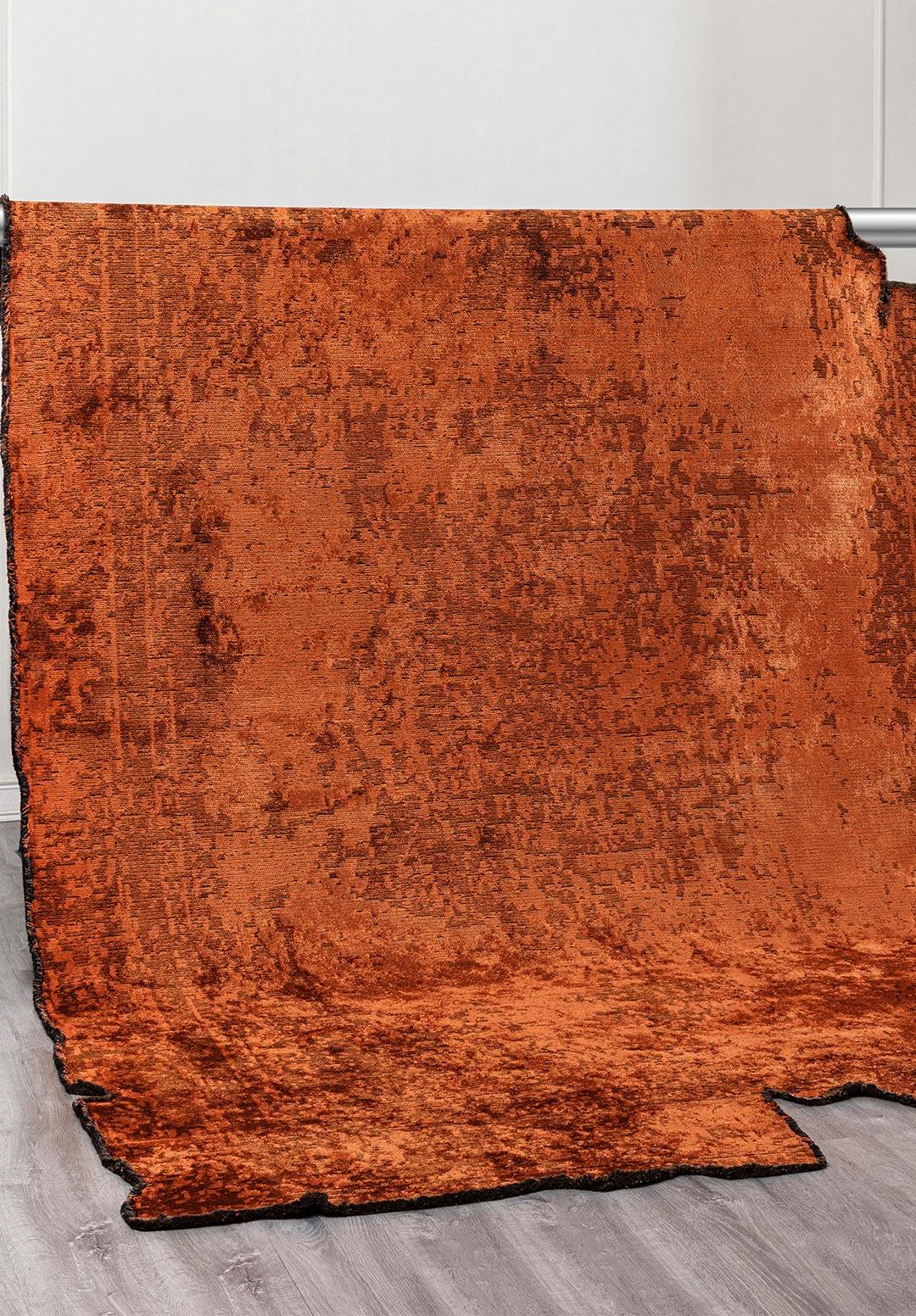 MEDALLION DARK BROWN - RUST RUG - 4