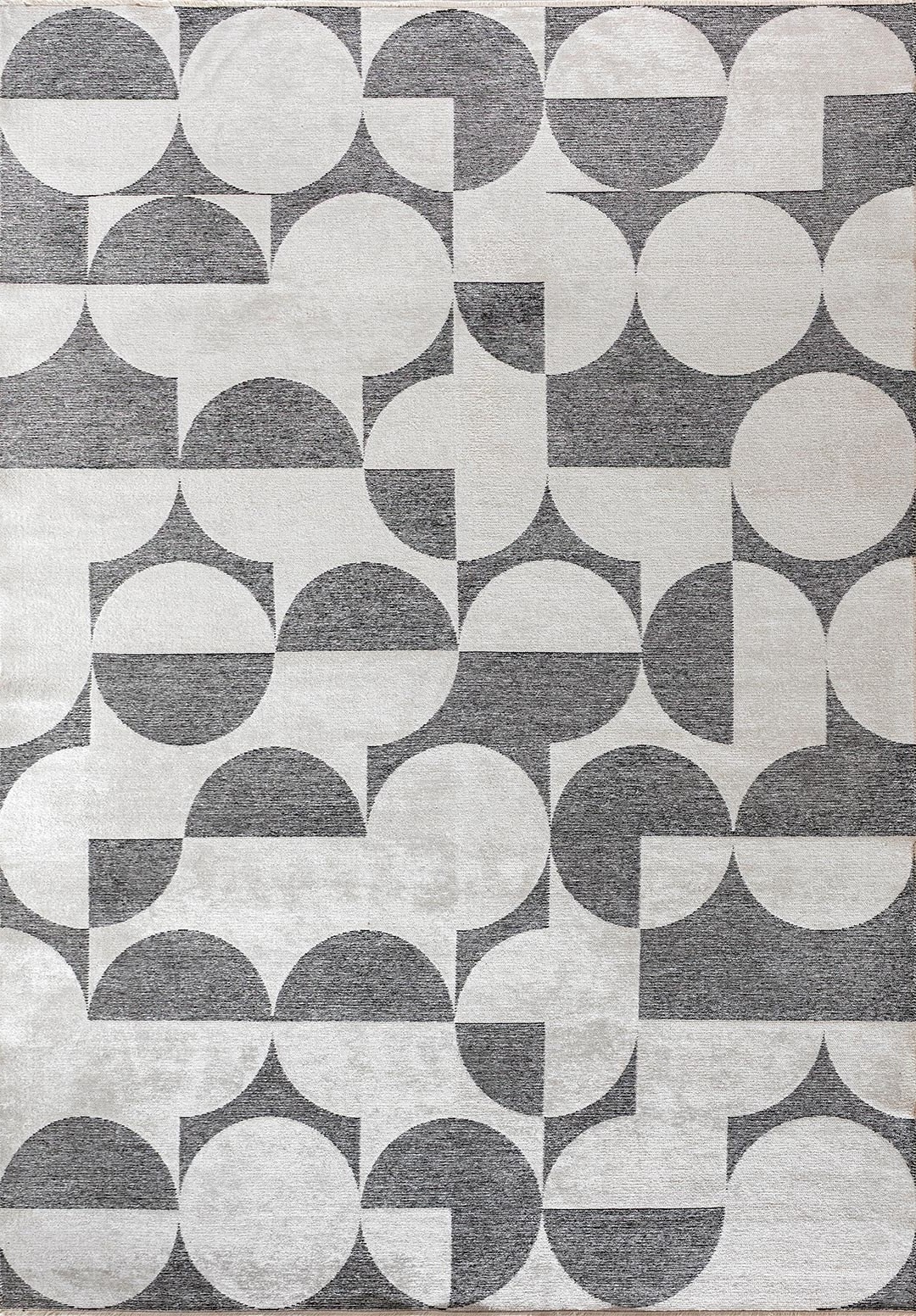 CIRCLE BLACK - WHITE RUG - 1