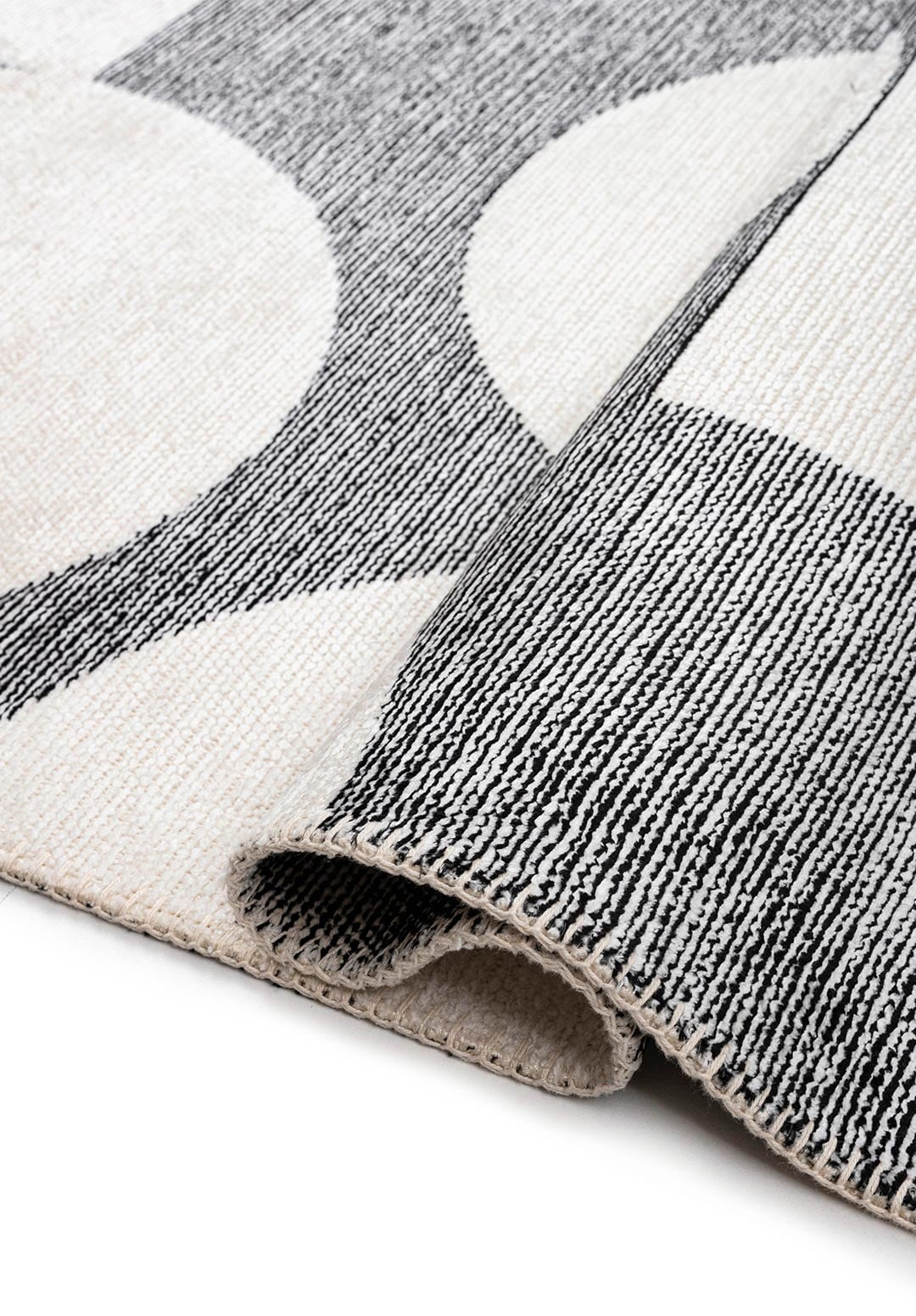 CIRCLE BLACK - WHITE RUG - 2