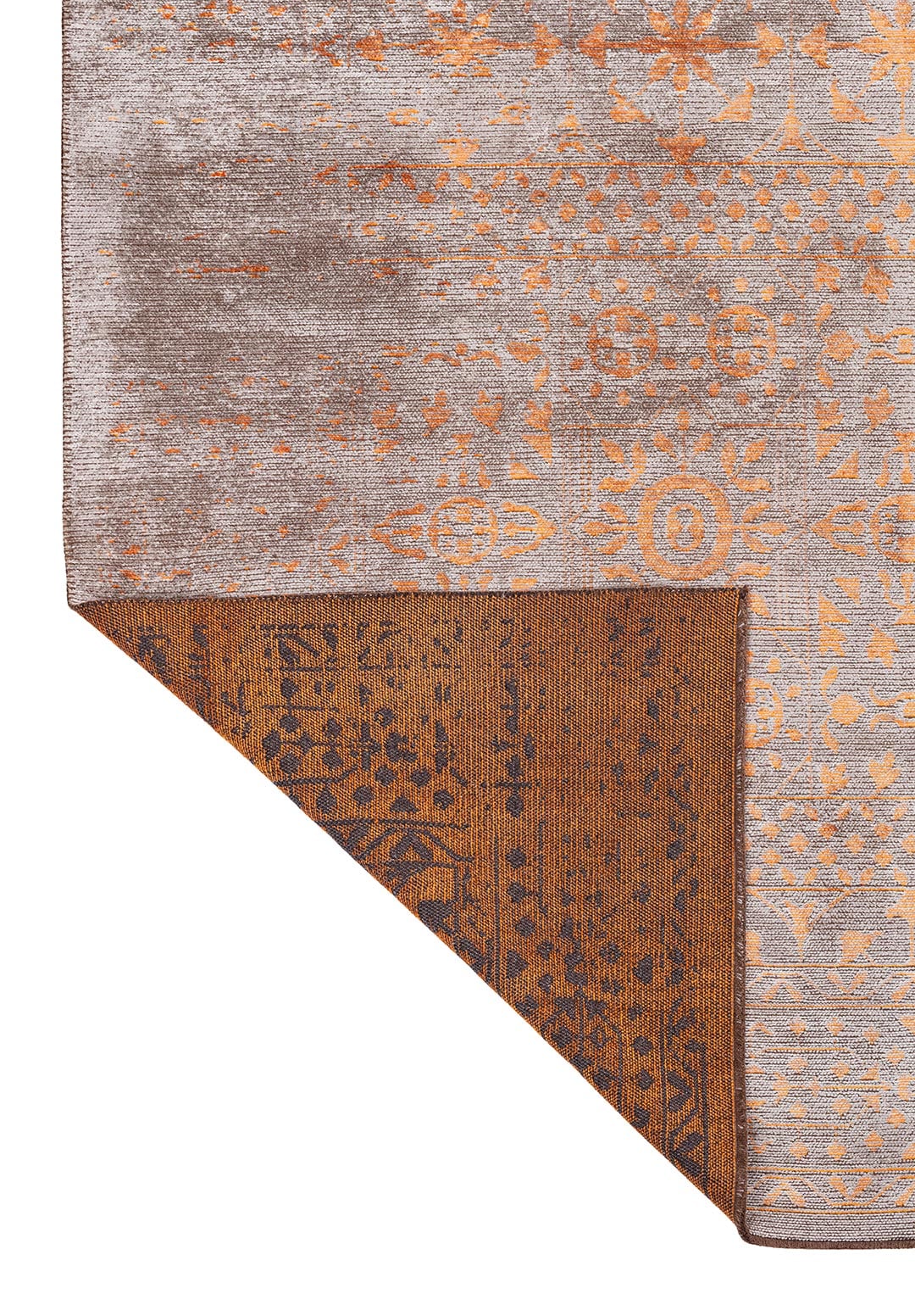 SCRIPT ORANGE - GREY RUG - 3