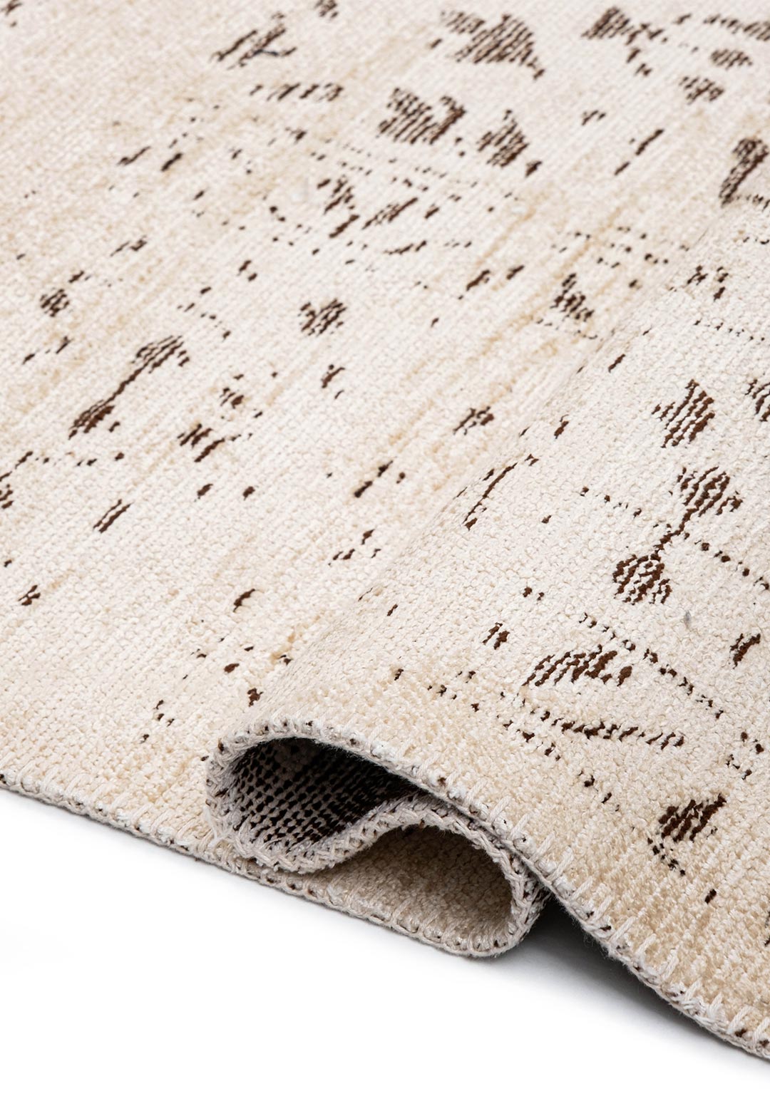 SCRIPT DARK BROWN - CREAM RUG - 2