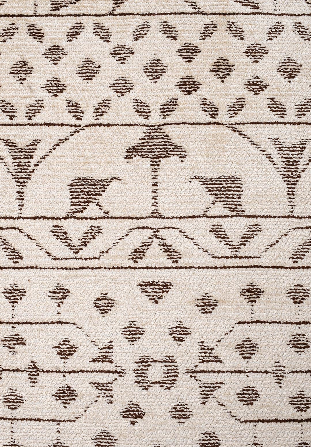 SCRIPT DARK BROWN - CREAM RUG - 5