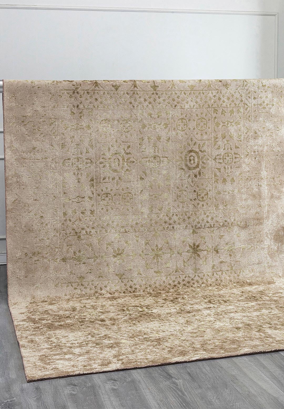 SCRIPT GREEN - BEIGE RUG - 4