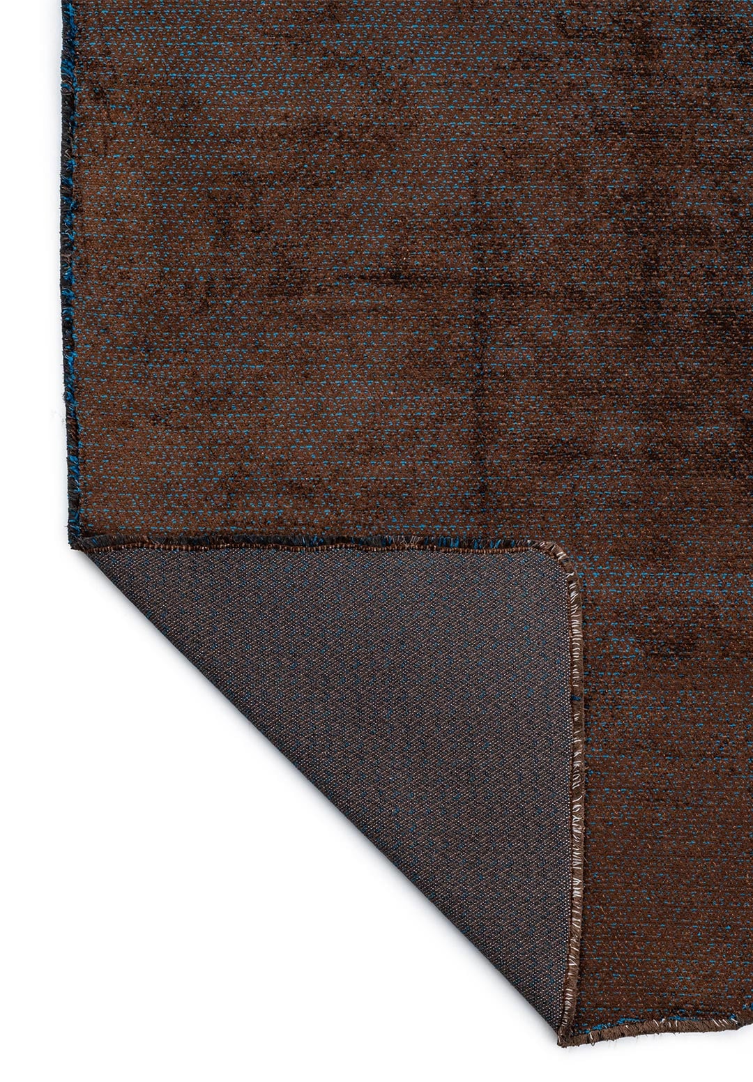 GRAIN CYAN - DARK BROWN RUG - 3