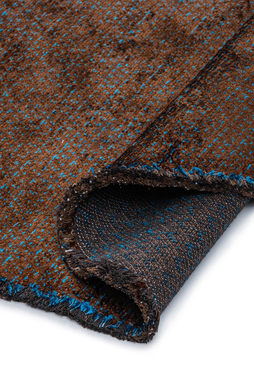 GRAIN CYAN - DARK BROWN RUG - 2