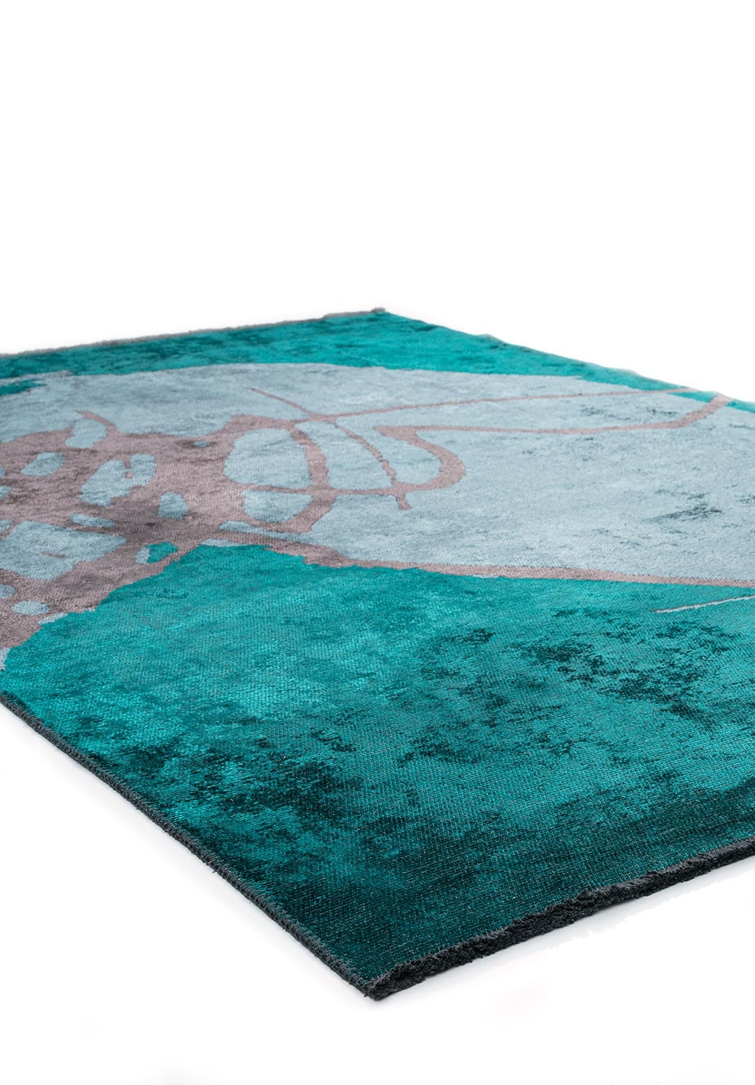 SOHO CHARCOAL - DARK TURQUOISE - PETROL RUG - 4