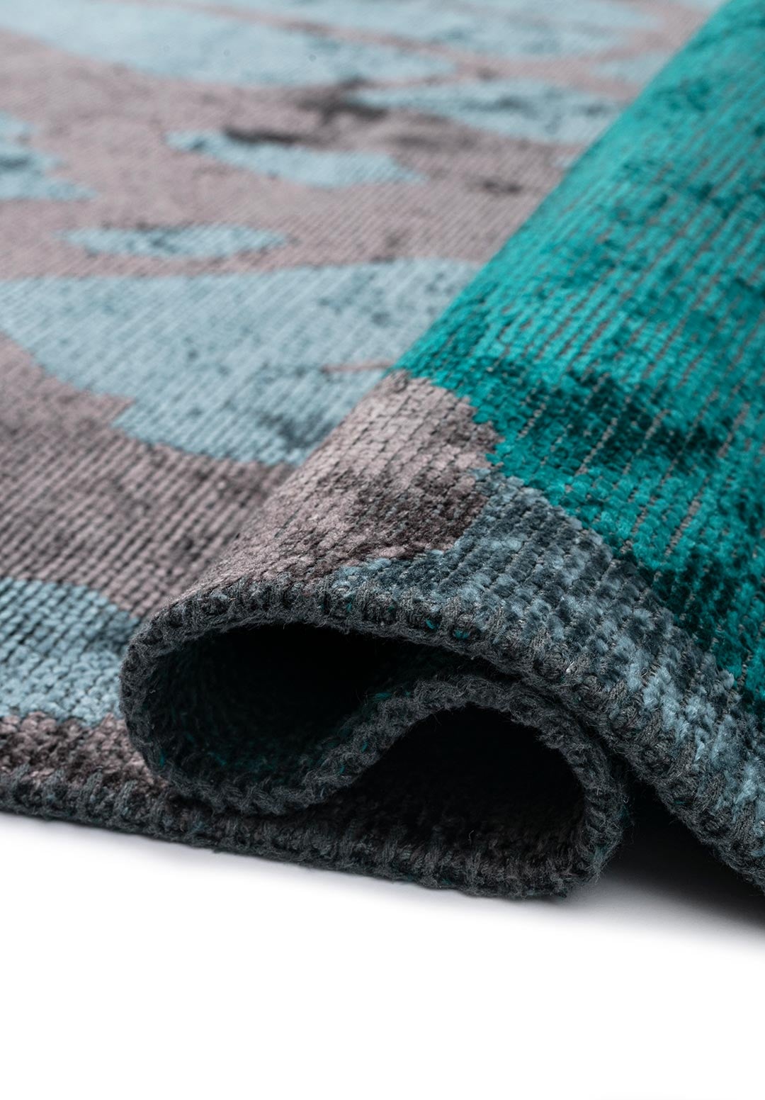 SOHO CHARCOAL - DARK TURQUOISE - PETROL RUG - 2