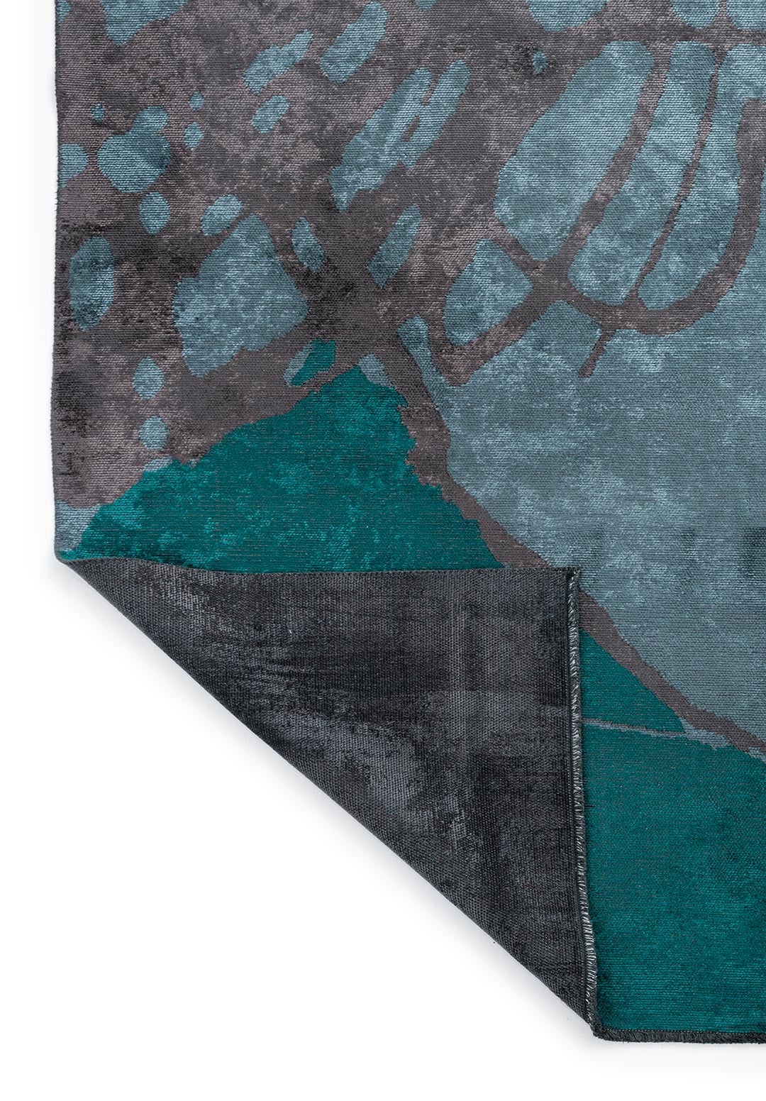 SOHO CHARCOAL - DARK TURQUOISE - PETROL RUG - 3
