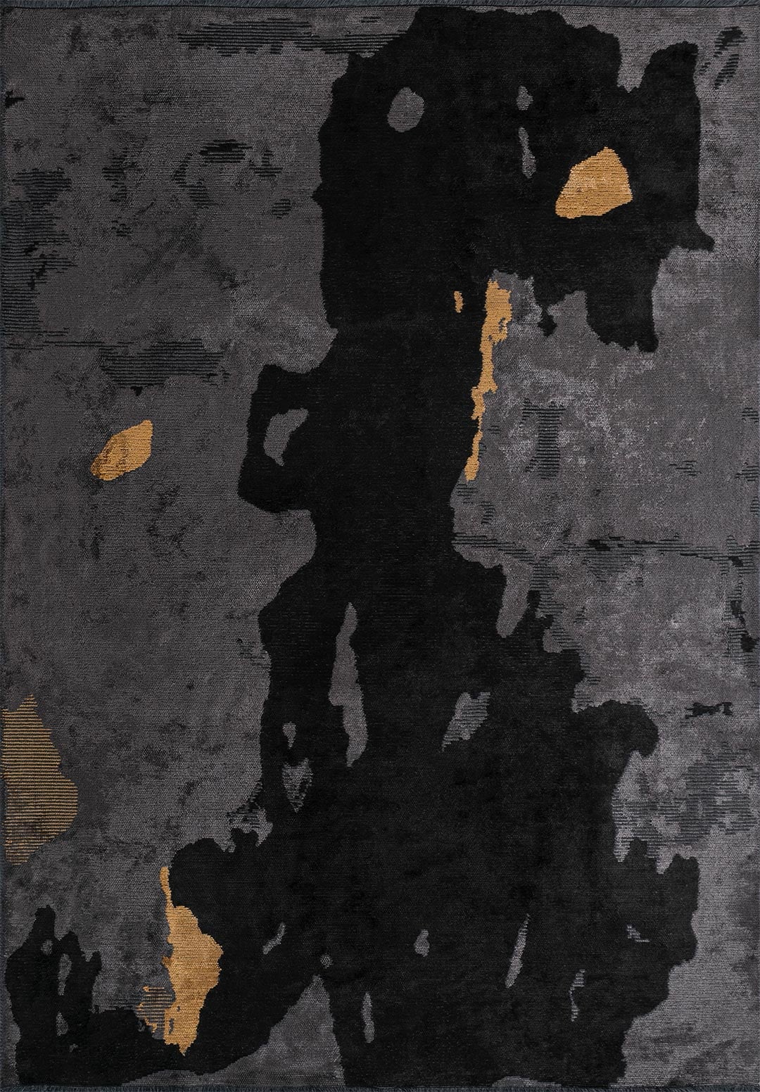 SEVILLA BLACK - MUSTARD - CHARCOAL RUG - 1