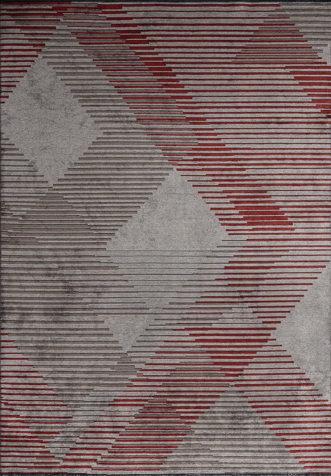 BARCELONA DARK TERRA - DARK GREY - LIGHT GREY RUG - 1