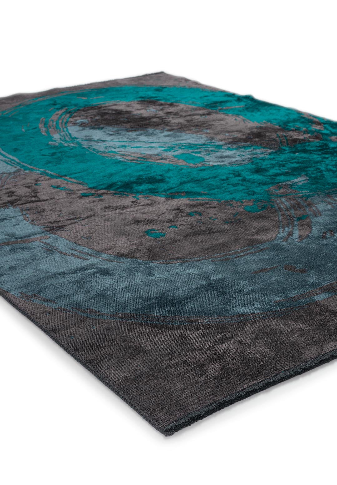MADRID DARK TURQUOISE - CHARCOAL - PETROL RUG - 4