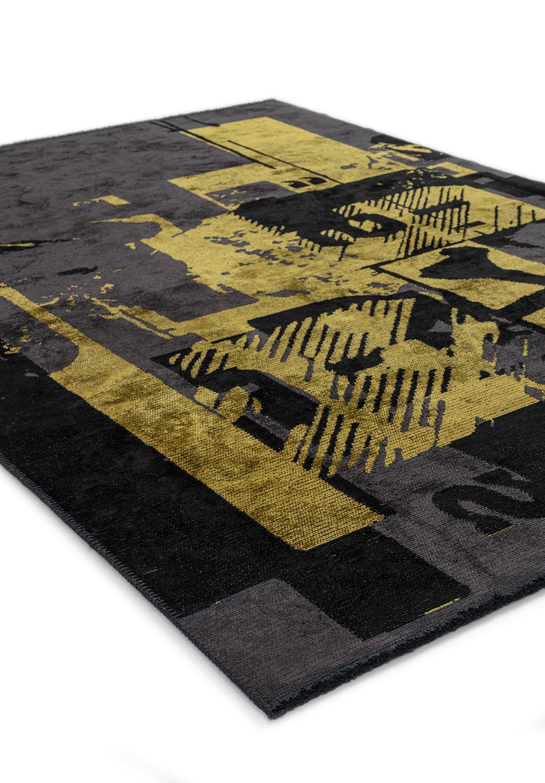 BILBAO BLACK - YELLOW - CHARCOAL RUG - 4