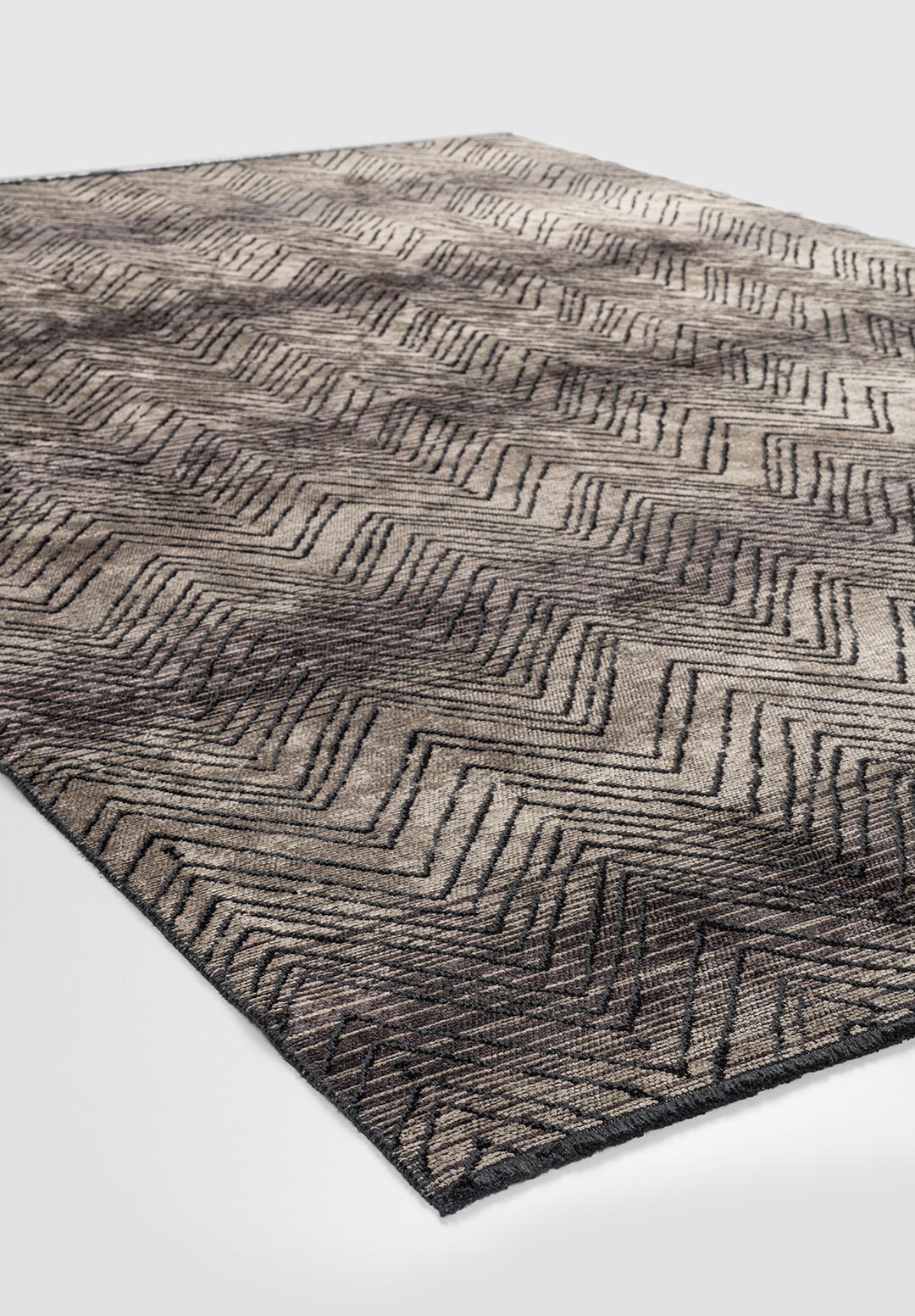 ZARAGOZA CHARCOAL - BEIGE - GREY - BLACK RUG - 4