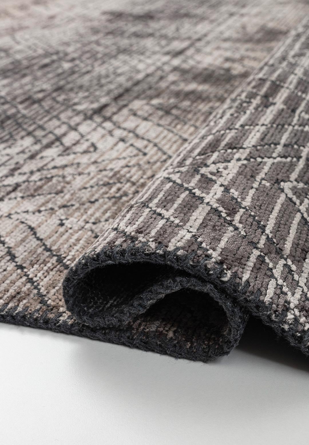 ZARAGOZA CHARCOAL - DARK GREY - BEIGE - LIGHT CREAM RUG - 2