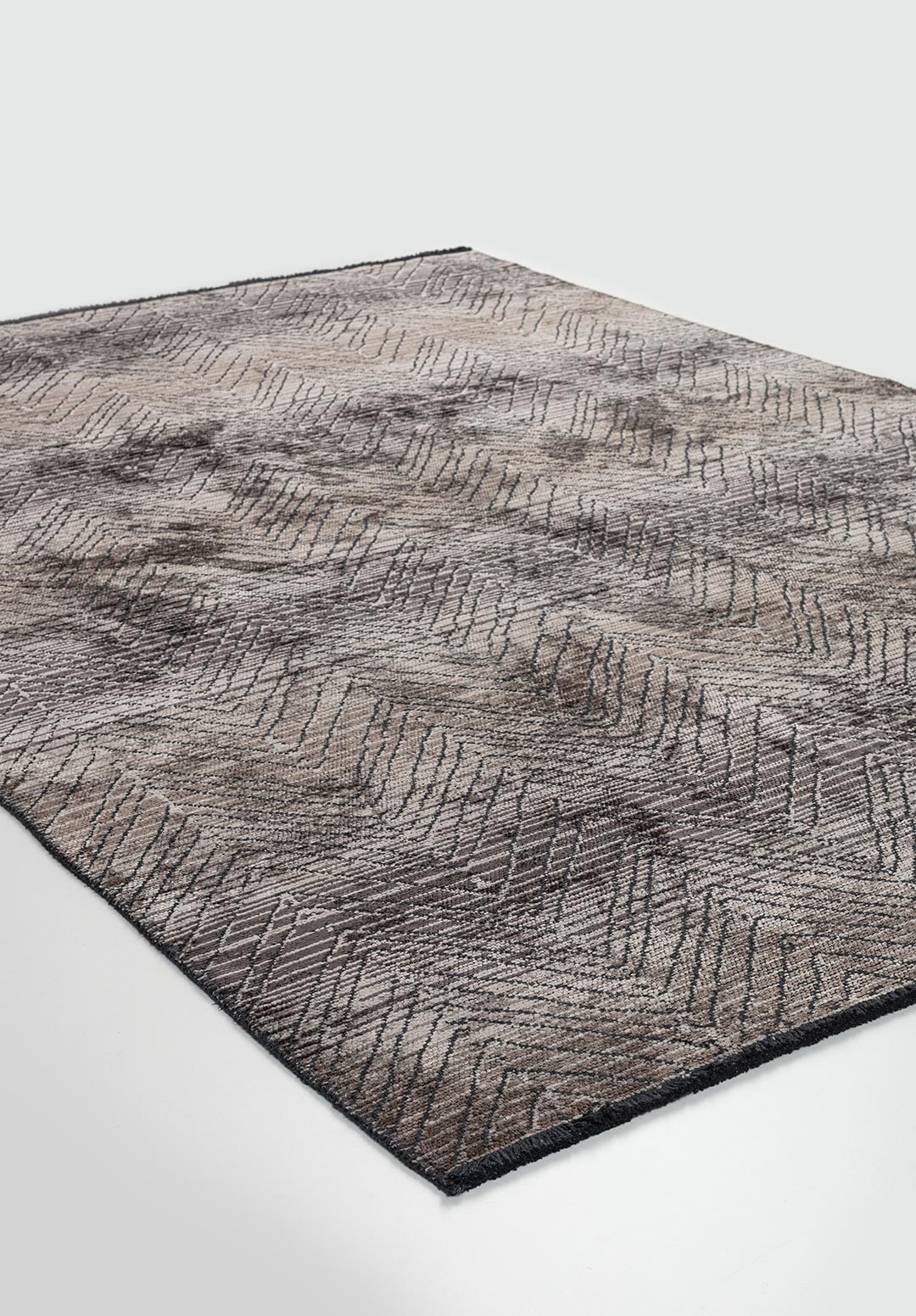 ZARAGOZA CHARCOAL - DARK GREY - BEIGE - LIGHT CREAM RUG - 4