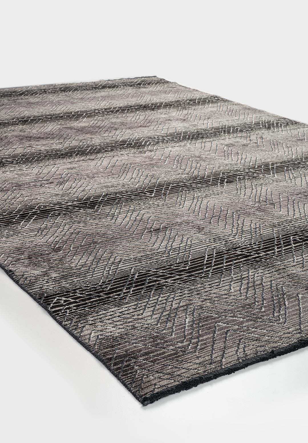 ZARAGOZA CHARCOAL - BLACK - GREY - LIGHT CREAM RUG - 4