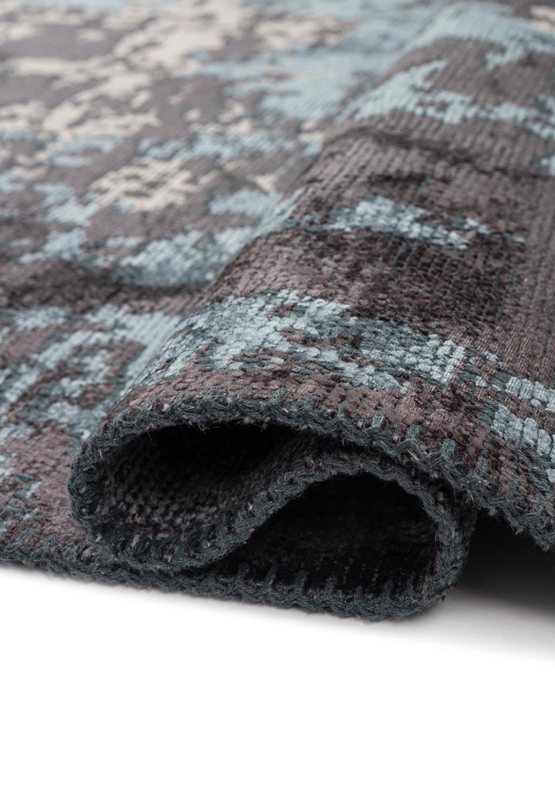 TOLEDO CHARCOAL - BLUE - LIGHT CREAM RUG - 2