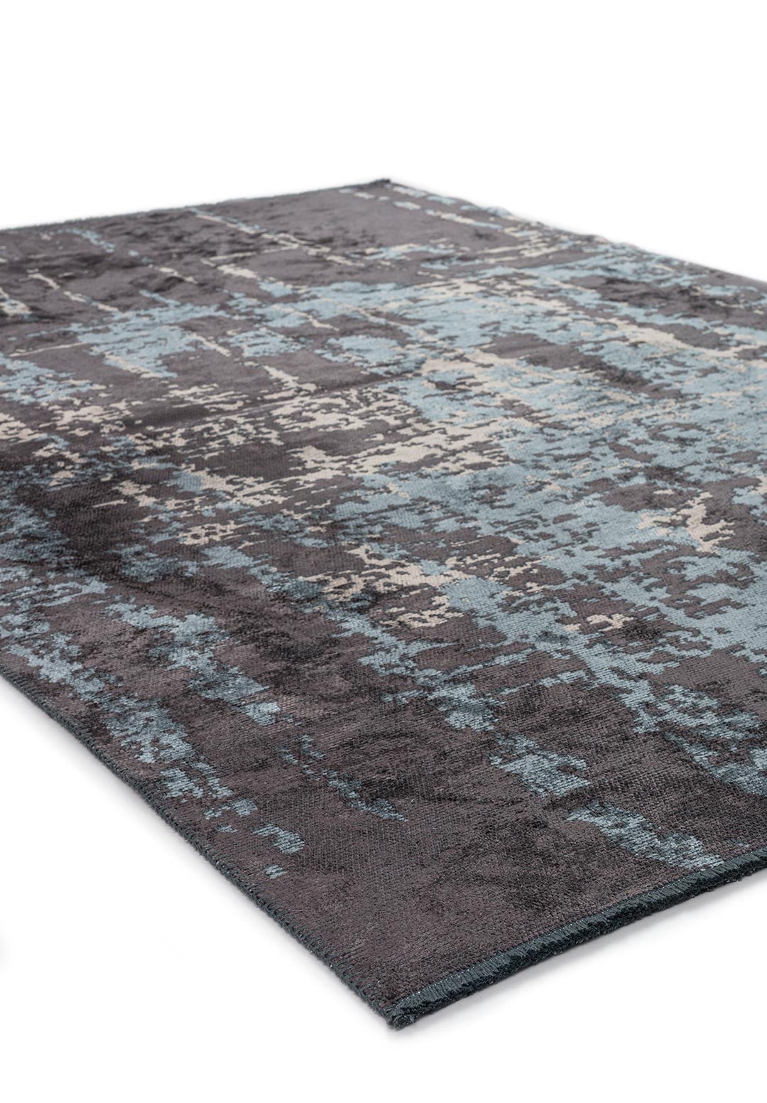 TOLEDO CHARCOAL - BLUE - LIGHT CREAM RUG - 4