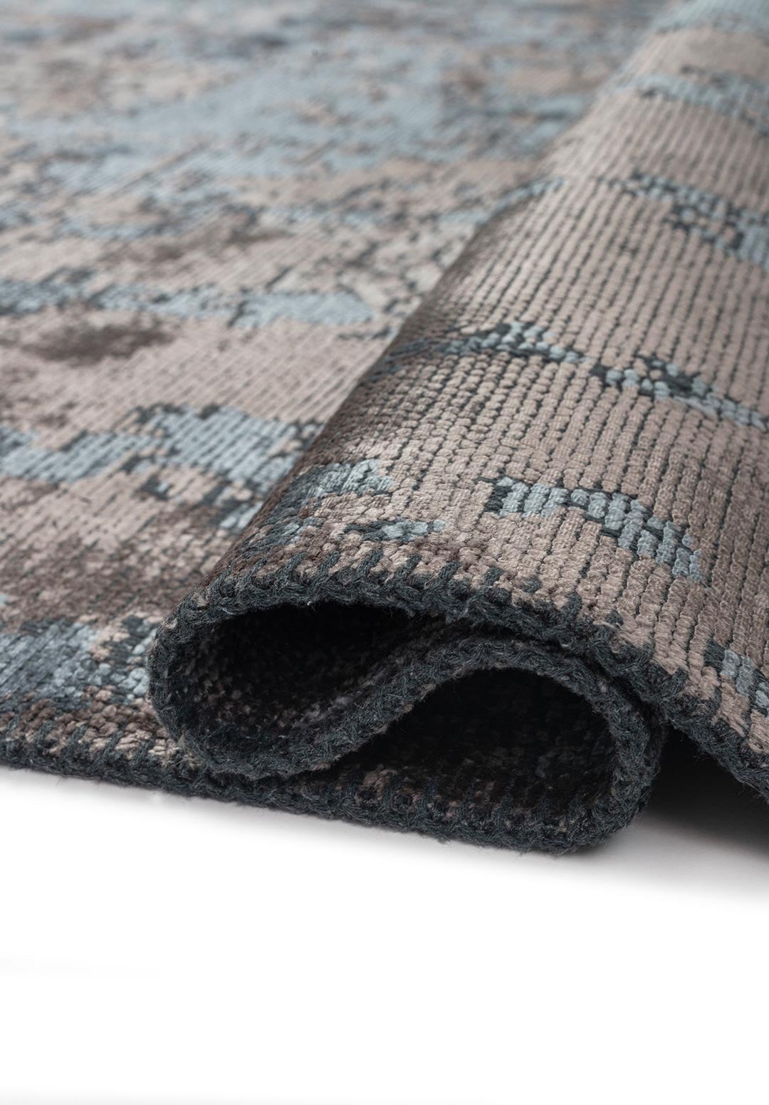 TOLEDO DARK GREY - BLUE - CREAM RUG - 2