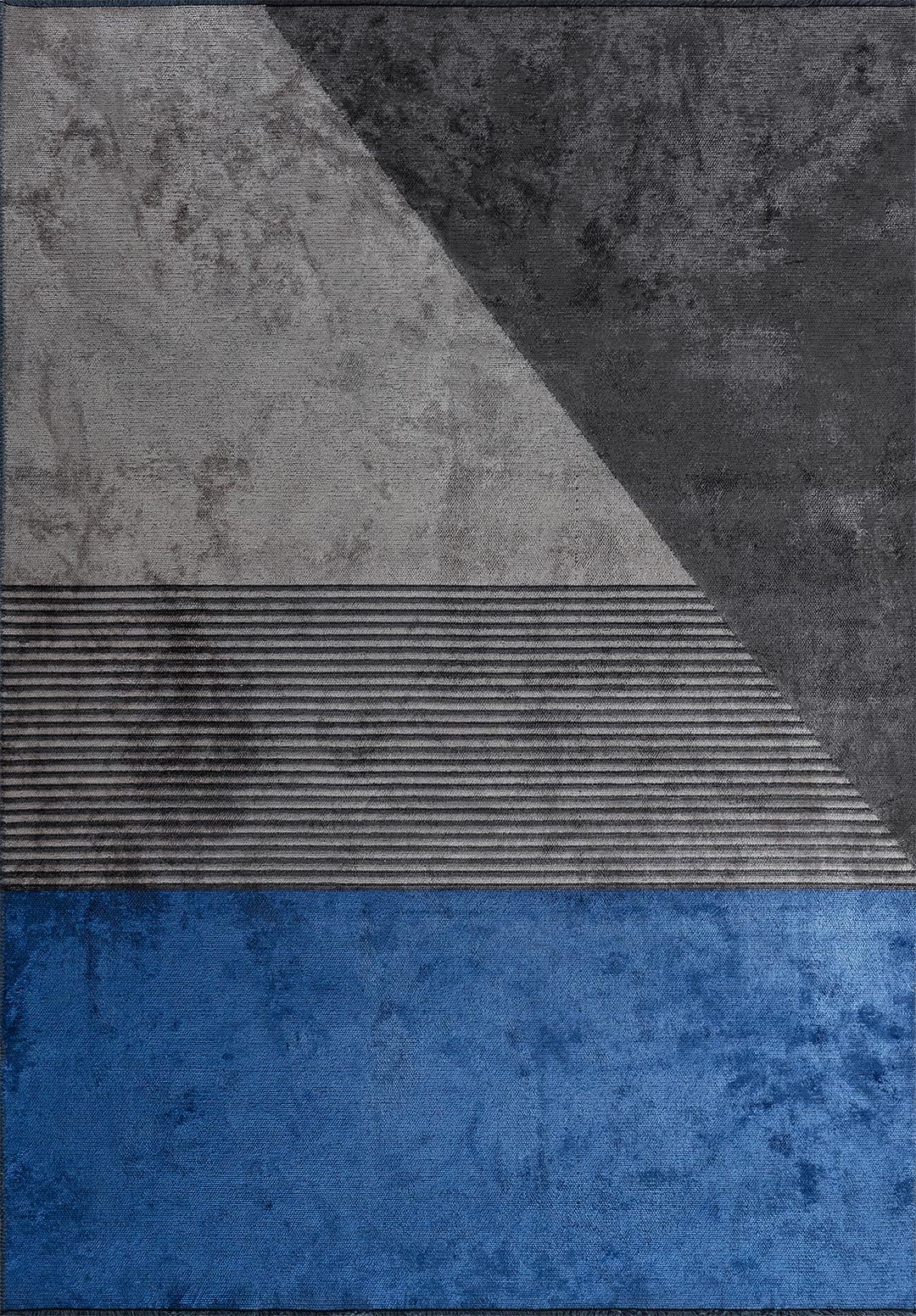 FRANKFURT CHARCOAL - NAVY BLUE - GREY RUG - 1