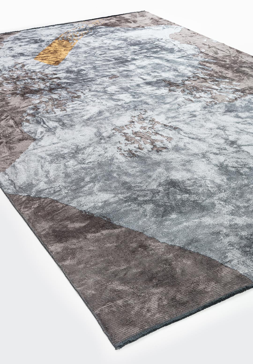 LAGUNA DARK GREY - MUSTARD - ICE BLUE RUG - 4
