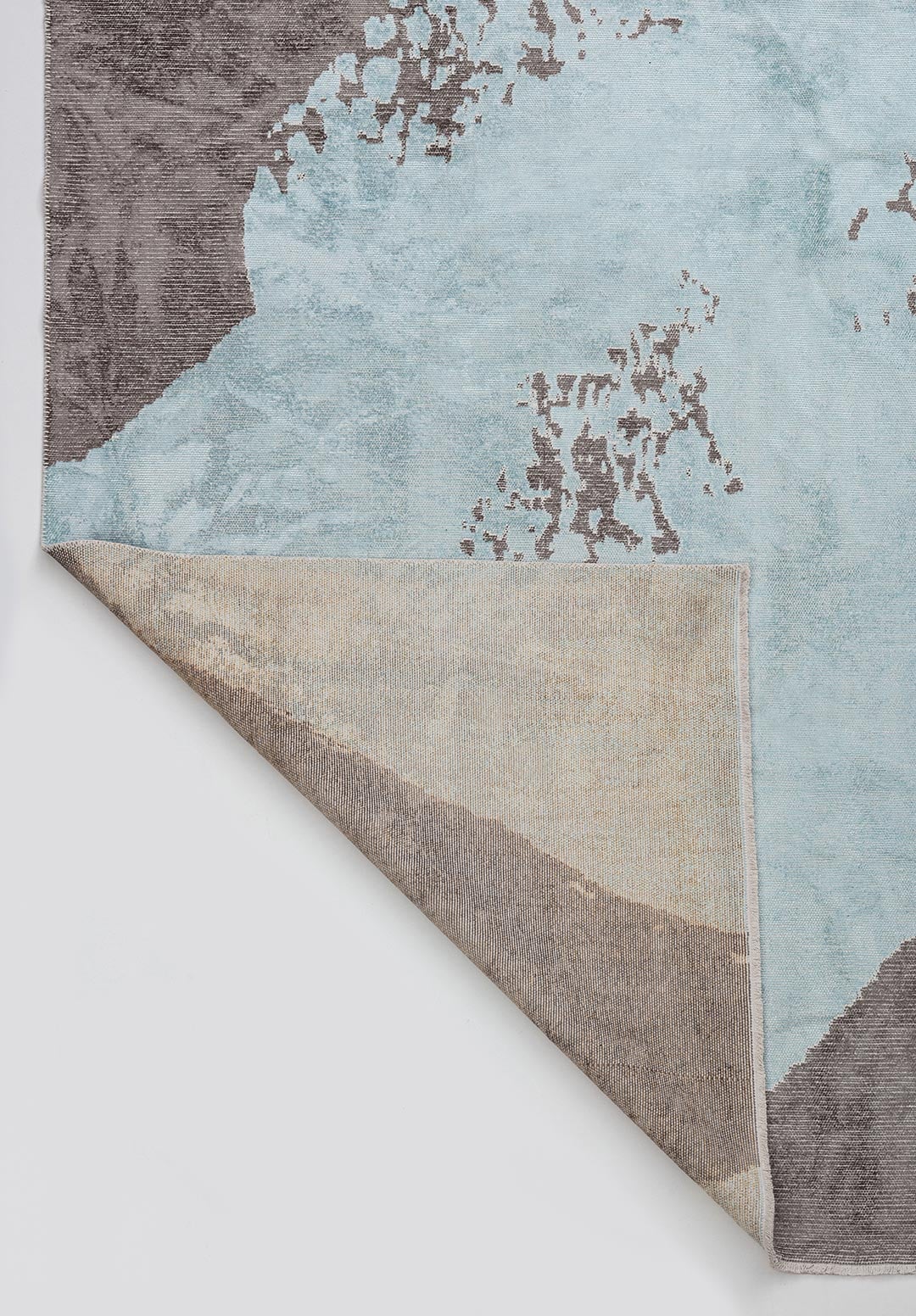 LAGUNA DARK GREY - GOLD - ICE BLUE RUG - 3