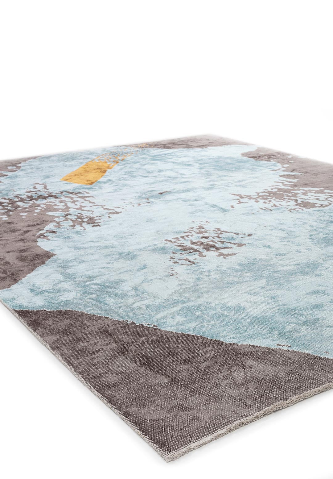 LAGUNA DARK GREY - GOLD - ICE BLUE RUG - 4