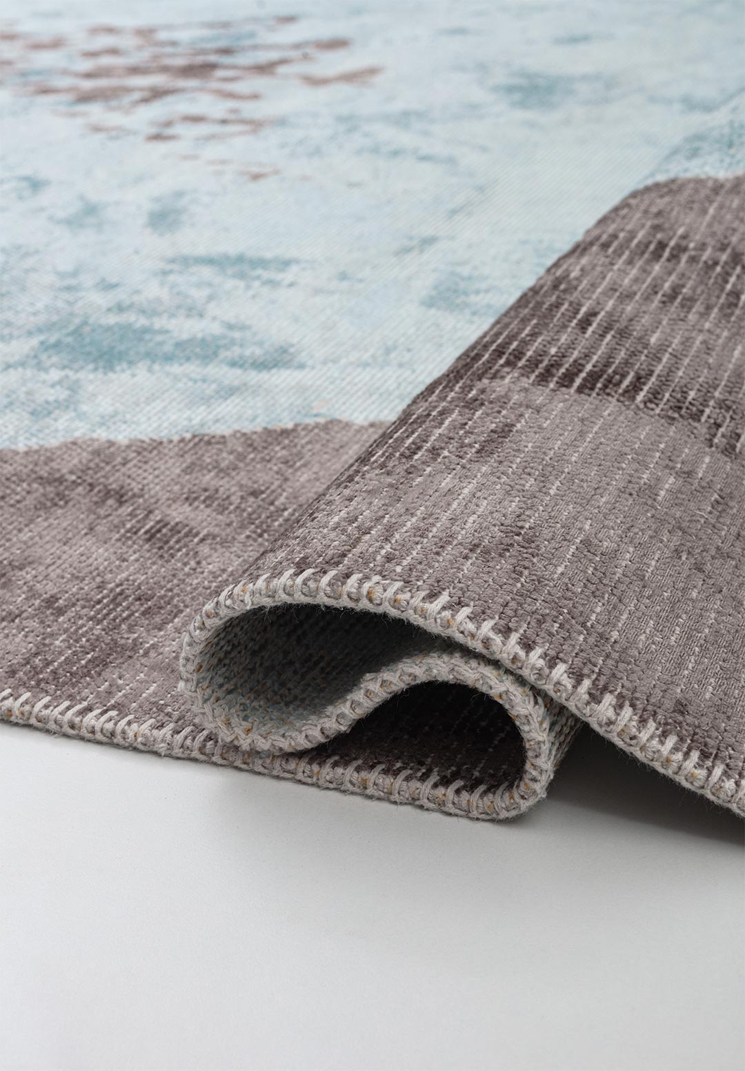 LAGUNA DARK GREY - GOLD - ICE BLUE RUG - 2