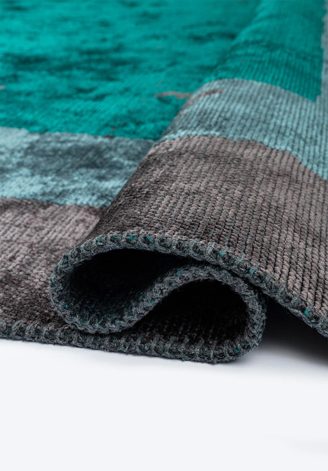 HANNOVER DARK TURQUOISE - CHARCOAL - PETROL RUG - 2