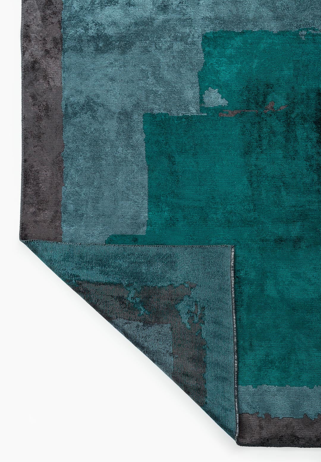 HANNOVER DARK TURQUOISE - CHARCOAL - PETROL RUG - 3