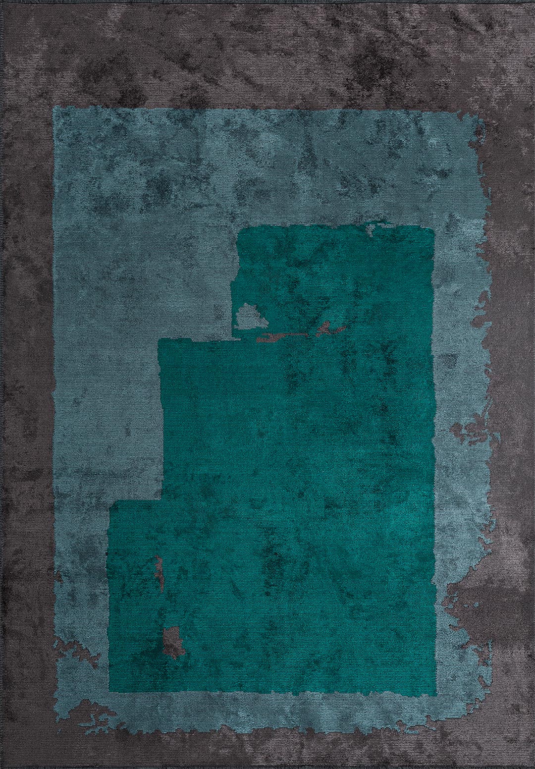 HANNOVER DARK TURQUOISE - CHARCOAL - PETROL RUG - 1